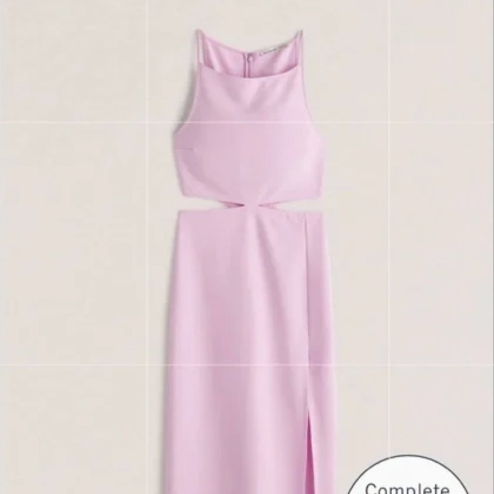 NWT Abercrombie and Fitch Boatneck Side Cutout Midi Dress